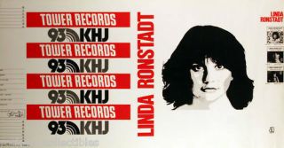 Linda Ronstadt Rare Vintage Tower Records Bookcover Poster