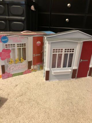Mattel 2005 Barbie Totally Real Home Folding House W/sounds - Comes W Box & Furn