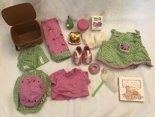 American Girl Doll Bitty Baby Bear Summer Picnic Set Watermelon - Complete