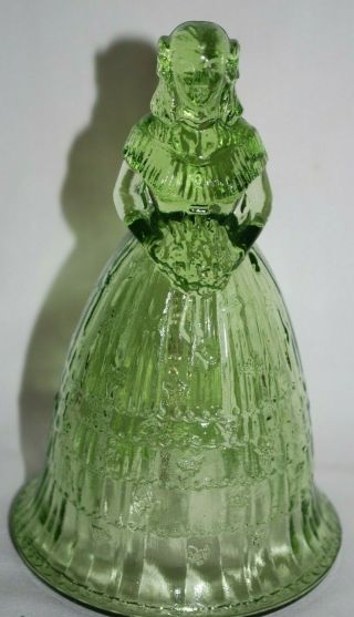 Vintage Imperial Glass Southern Belle Colonial Lady Light Lime Green 6 " Bell