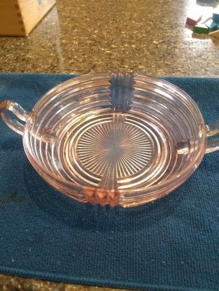 Vintage Pink Depression Glass Small Bowl/candy Dish With Handles