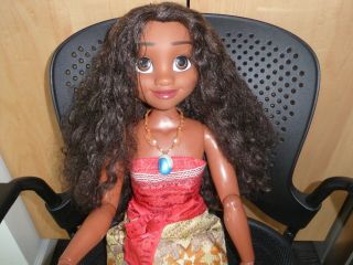 Disney Princess My Size Moana Articulated Doll Tangled Large 32” Posable Vgu Htf