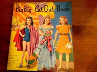 Vintage 1941 Big Big Cut Out Book Paper Dolls Uncut Book
