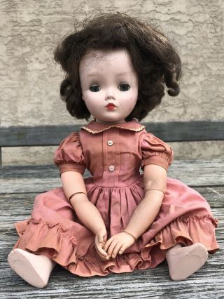 1950’s Binnie Walker Madame Alexander Doll Cissy Face Dress Needs Tlc