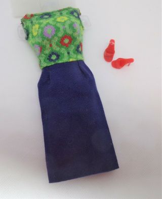 Rare Vintage Barbie Lunch Date Pak Dress 1966 - 67 Nm Red O.  T.  Shoes