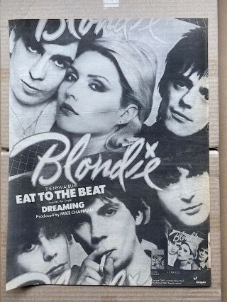 Blondie Eat To The Beat (b) Poster Sized Music Press Advert From 1979 -