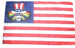 Grateful Dead Flag Uncle Sam Usa 3x5 Ft Concert Banner Flag