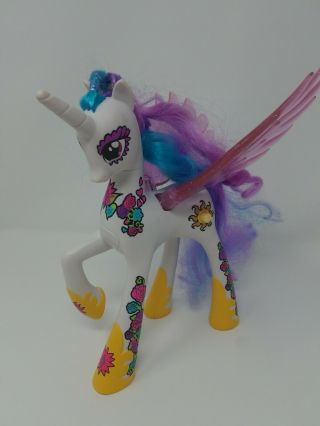 2011 My Little Pony 9 " Talking Princess Celestia W/light - Up Wings Unicorn