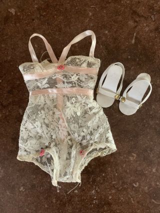 Vintage Madame Alexander Cissy Doll White Lace Chemise And Heels