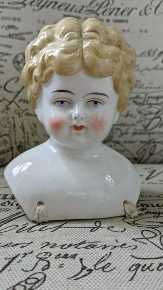 Antique German China Head Only Doll 1800 