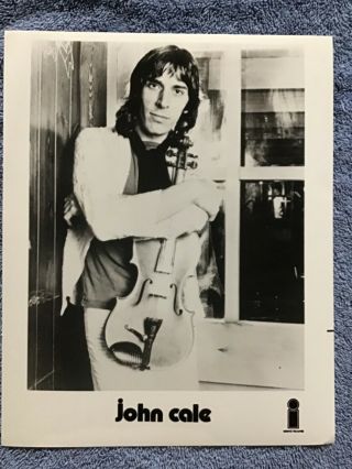 John Cale 1975 Press Kit Photo Island Records Velvet Underground Poster