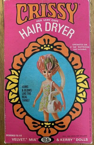 Ideal Crissy Hair Dryer For Velvet,  Mia & Kerry Dolls - Vintage 1971