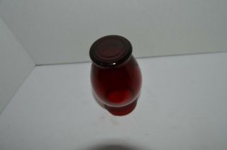 Mid Century Vintage Anchor Hocking Medium Royal Ruby Red Glass Flower Vase 3