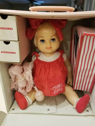 Vintage 1962 Chatty Cathy Baby Doll Extra Outfit W Carrying Case Mattel