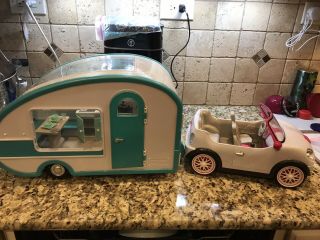 Battat Our Generation Lori Car And Camper With Dolls & Accessories