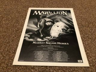 (bebk25) Advert/poster 11x8 " Marillion : Market Sqaure Heroes