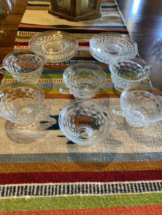 Fostoria American Coffee Cups And Saucers Set Of Six Each