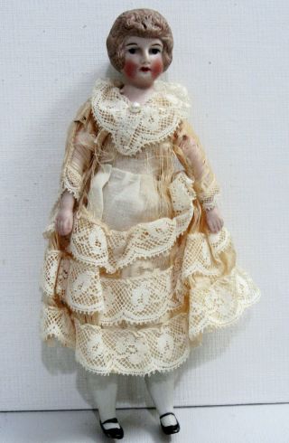 6” Antique,  German,  Kestner,  Bisque,  Miniature “doll House” Doll