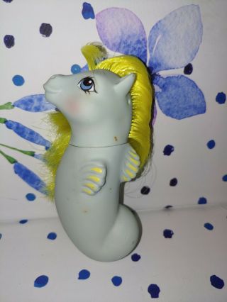 Vintage 1984 G1 Hasbro My Little Pony Baby Seaponies Tiny Bubbles Blue Yellow