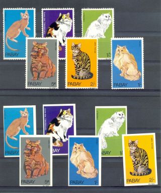 England Uk - Local =pabay = 12 St.  Perf/imperf - - Cats Mnh Vf
