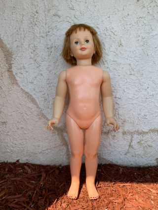 35 " Vintage Patti Playpal Doll With Light Eyelashes Marked G - 35 Parts Tlc