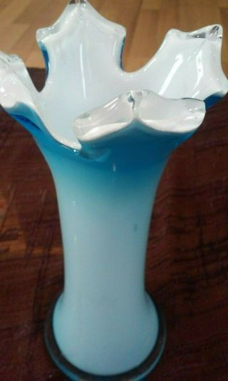 Murano Art Style Hand Blown Glass Vase