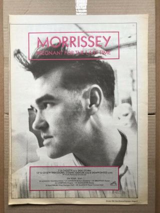 Morrissey Pregnant For The Last Time Poster Sized Music Press Advert Fr