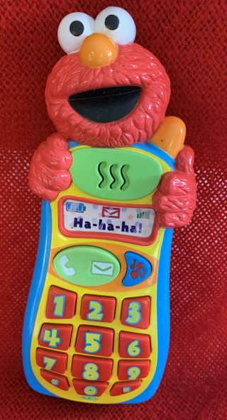 2006 Mattel K3045 Sesame Street Elmo Knows Your Name Interactive Cell Phone Toy