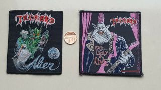 Tankard Fat Ugly & Live And Alien Cloth Woven Patches.