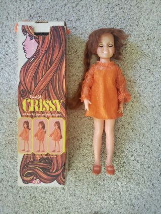 Vintage Ideal Crissy Doll Hair Grows 18 " Tall With Brush (22)
