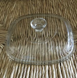 Vintage Corning Ware Pyrex Glass Lid A 9 C 8 " X 8 "