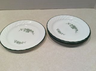 Corelle Calloway Swirl Dessert Plates,  Set Of 5,  Green Ivy