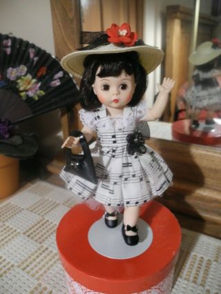 Madame Alexander Wendy Jointed Doll Recital,  Straw Hat Purse Shoes Slip Stand 8 "