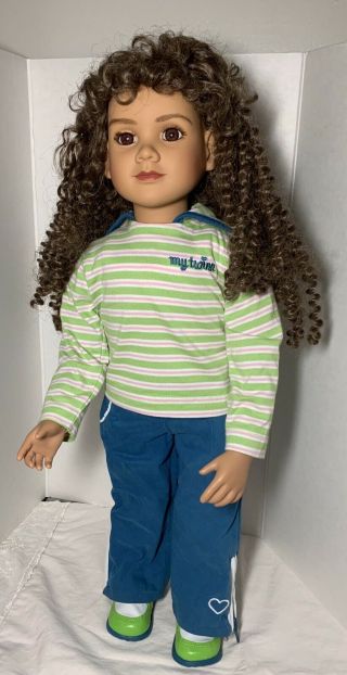 2009 My Twinn Doll With Brown Eyes & Curly Long Hair 1997 Head 23”