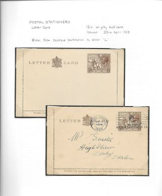 British Empire Exhibition Wembley 1924 1 1/2d Letter Card And