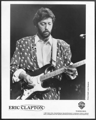 Eric Clapton 1980s Warner Bros Records Promo Portrait Photo Rock Guitar