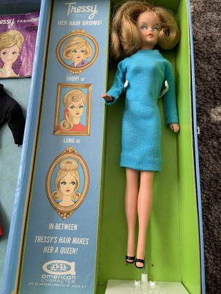 Tressy Vintage Doll Grow Hair Doll Case And
