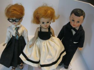 Vintage Vogue Jill Dolls & Jeff Doll With Stands