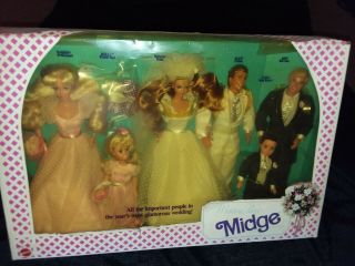 1990 Midge Wedding Party Gift Set Never Removed From Box 9852 Nrfb