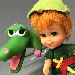 Mattel Liddle Kiddles Peter Pan Paniddle,  Tinker Belle,  Croc & Book Euc 3547