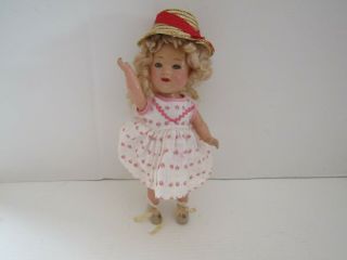Vintage Doll Ideal Shirley Temple Composition 12 Inch Blonde Hair Sleep Eyes