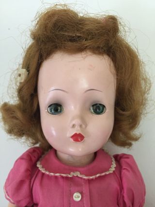 Vintage Madame Alexander Binnie Walker 17” Doll In Tagged Dress