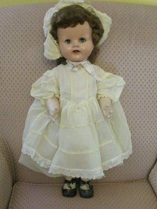 Vtg Creepy Saucy Walked 22 " Doll Weird Eerie Eyes Move Side To Side Follow You
