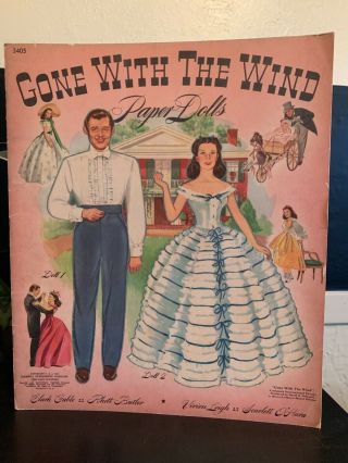 Vintage 1940 Gone With The Wind Paper Dolls Merrill Un - Cut