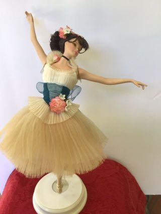 Vintage Barbie Collectible Prima Ballerina Porcelain Doll W/ Stand 12 " H