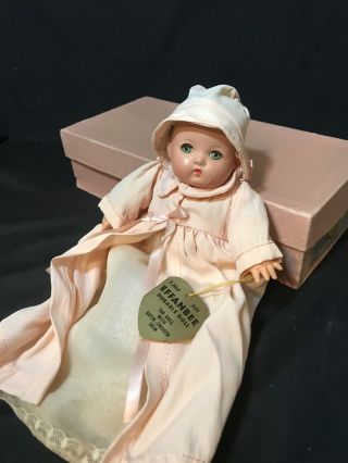 Vintage 1940’s Effanbee Baby Doll With Box & Wrist Tag Clothing 4 Parts