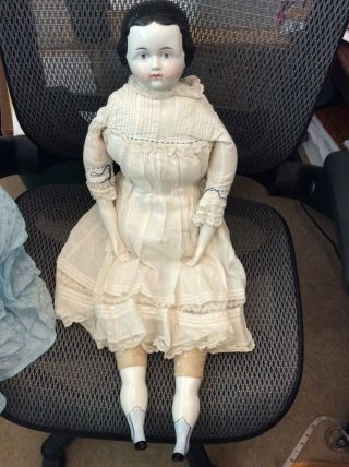 Vintage 28 Inch Tall Highbrow China Head Doll - Vintage Clothing -