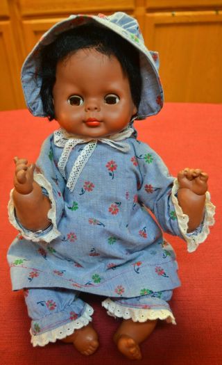 1964 Vogue Dolls Baby Dear Black African - American 18 " Doll Vinyl Cloth W/ Crier