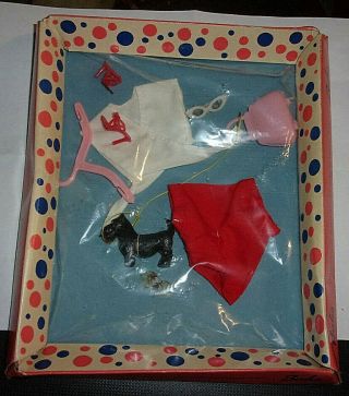 Vintage Barbie Clone Babs Bare Midriff Outfit W/dog,  W/box,  Hong Kong