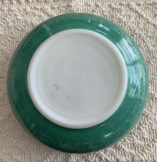 Vintage Pyrex Primary Colors Green Mixing Nesting Bowl 403 2 1/2 Qt